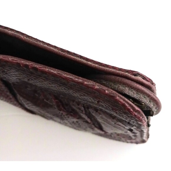 VTG Lisette Burgundy Genuine Snakeskin Frame Clutch/Shoulder Bag 10X6 - Picture 8 of 9